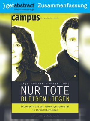 cover image of Nur Tote bleiben liegen (Zusammenfassung)